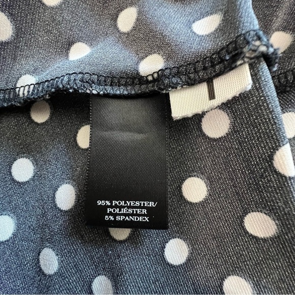 Ann Taylor Solid Black and White Polka Dot Dress size Small - Picture 3 of 9